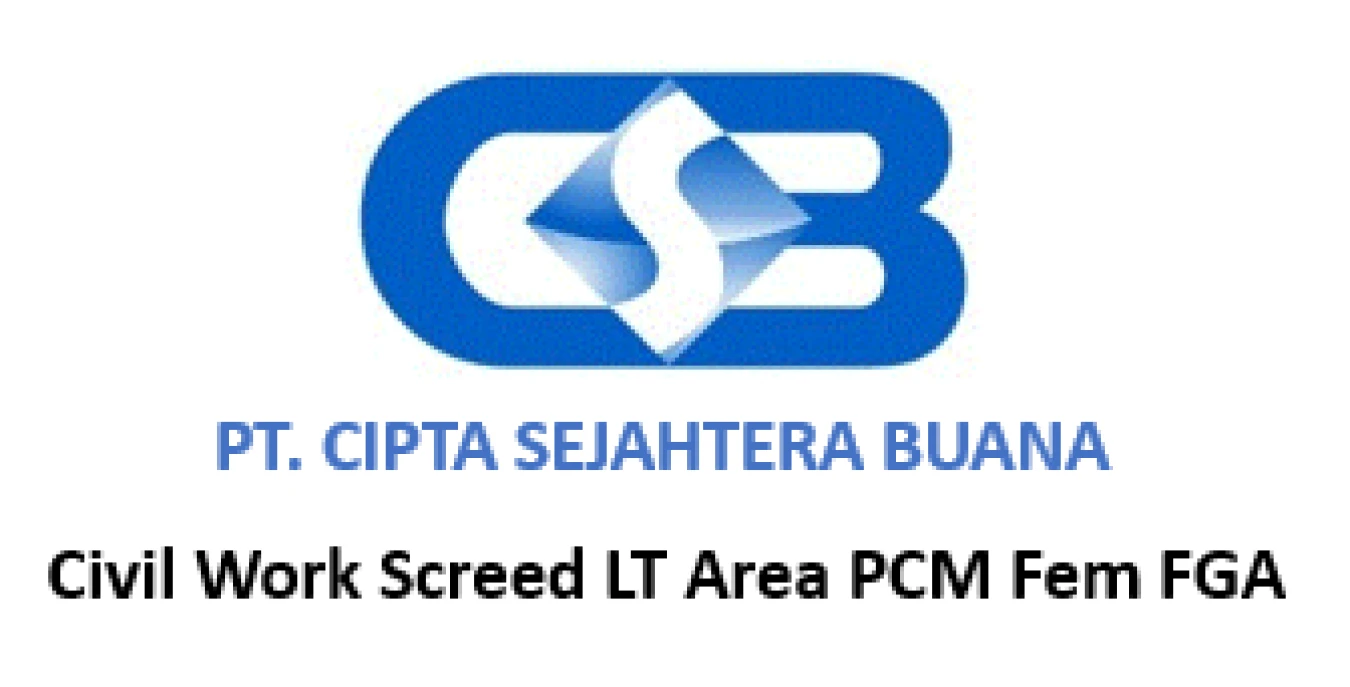 CIVIL WORK SCREED LT AREA PCM FERM FGA